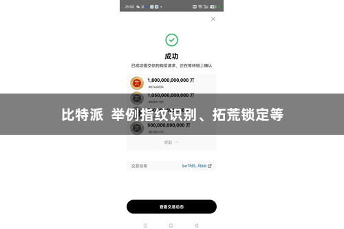 比特派  举例指纹识别、拓荒锁定等