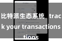 比特派生态系统 track your transactions