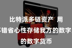 比特派多链资产  用户不错省心性存储我方的数字货币
